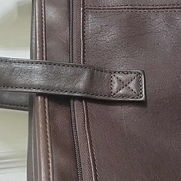 Vintage Protocol Dark Brown 100% Genuine Leather Briefcase - Picture 3 of 10